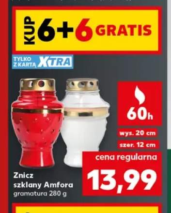 Znicz szklany Amfora