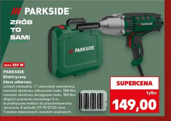 Elektryczny klucz udarowy Parkside