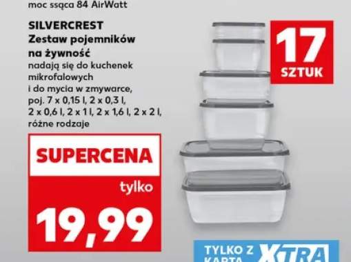 Zestaw pojemników na żywność Silvercrest