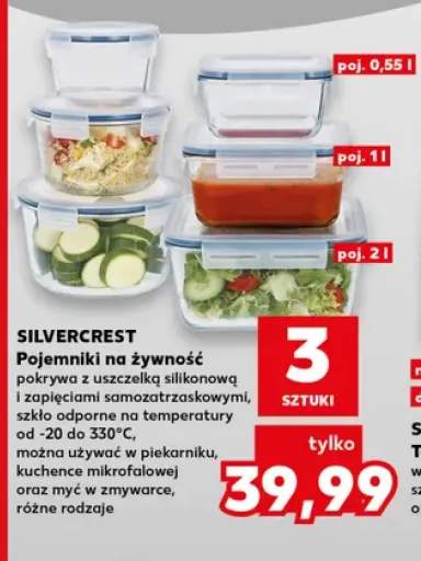Pojemniki na żywność 3-pak Silvercrest