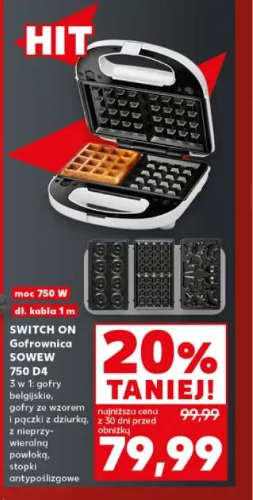 Gofrownica Sowew 750 D4 Switch On