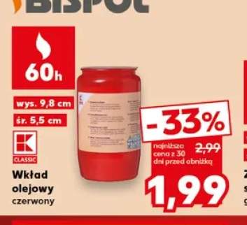 Wkład olejowy czerwony K-Classic