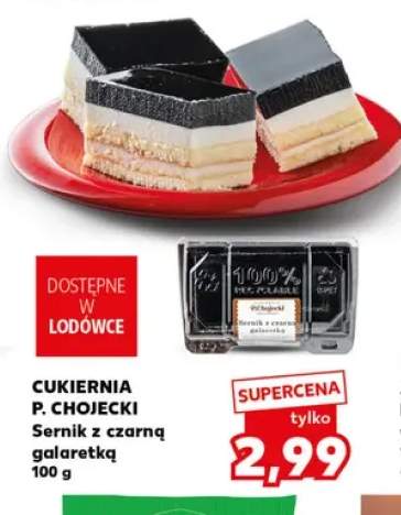 Sernik z czarną galaretką Cukiernia P. Chojecki
