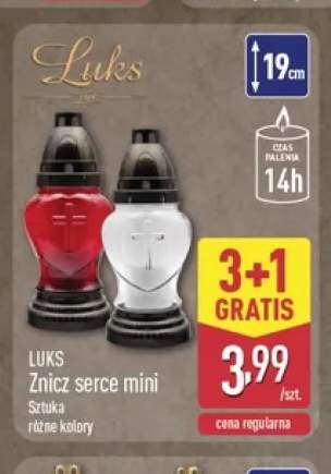 Znicz serce mini Luks