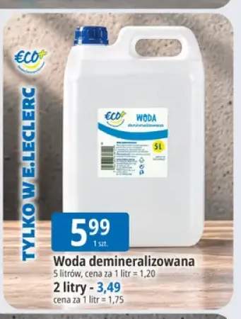 Woda demineralizowana 5 l Eco+ +1 wariant