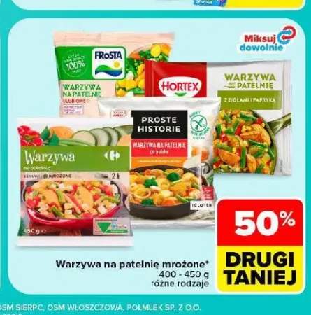 Warzywa na patelnię z ziołami Carrefour +3 warianty