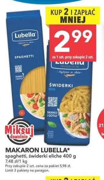 Makaron spaghetti Lubella +1 wariant