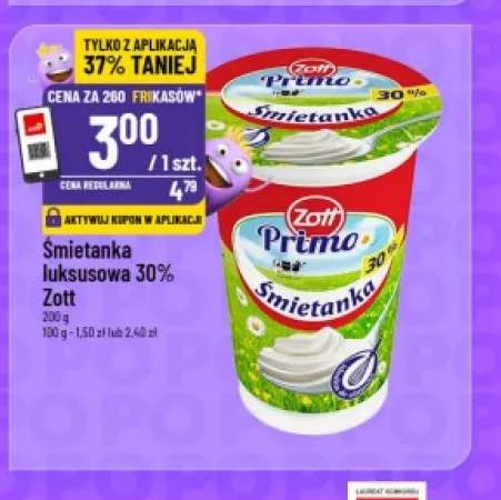 Śmietanka luksusowa Zott 30%