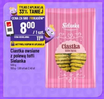 Ciastka owsiane z polewą toffi Sielanka