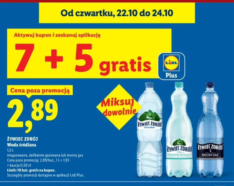 Woda źródlana niegazowana Żywiec Zdrój +2 warianty