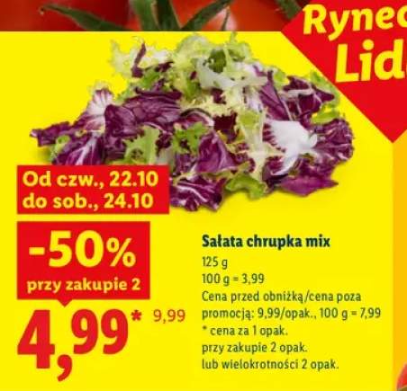 Sałata chrupka mix Ryneczek Lidla