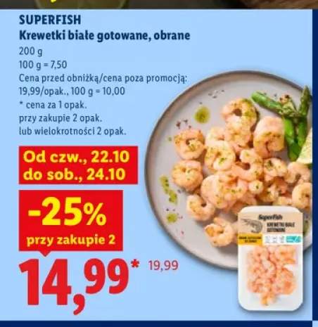 Krewetki białe gotowane obrane Superfish