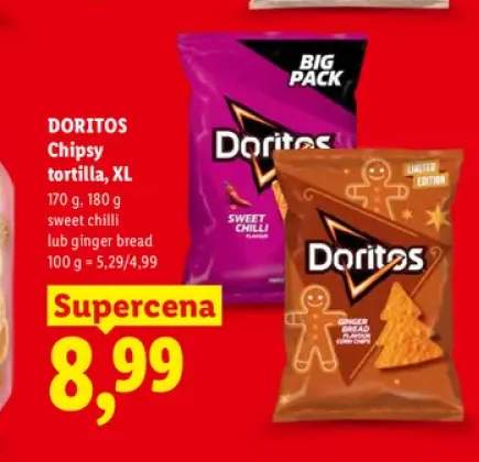 Chipsy tortilla XL Doritos sweet chilli +1 wariant