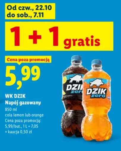 Napój gazowany WK Dzik cola lemon +1 wariant