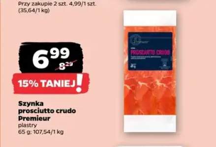 Szynka prosciutto crudo plastry Premier