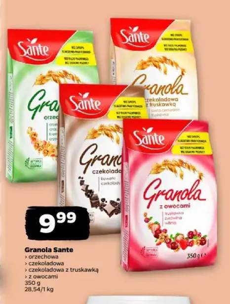 Granola Sante orzechowa +3 warianty