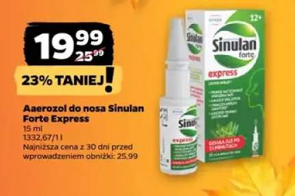 Aerozol do nosa Sinulan Forte Express