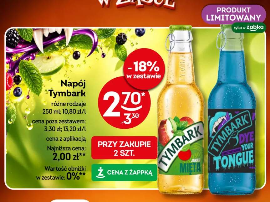 Napój Tymbark jabłko mięta +1 wariant