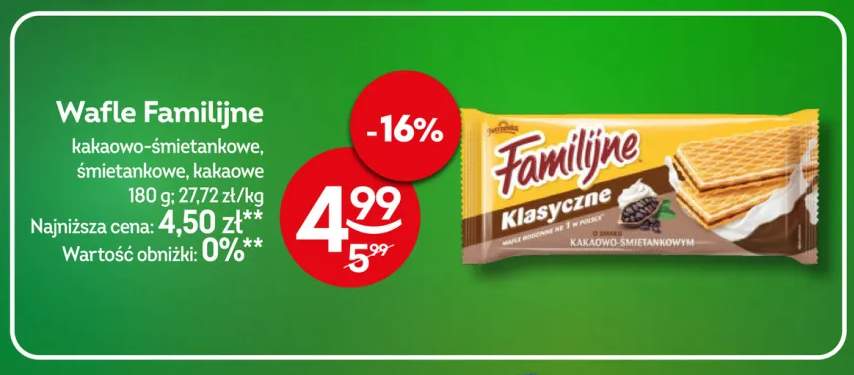 Wafle Familijne kakaowo-śmietankowe +2 warianty