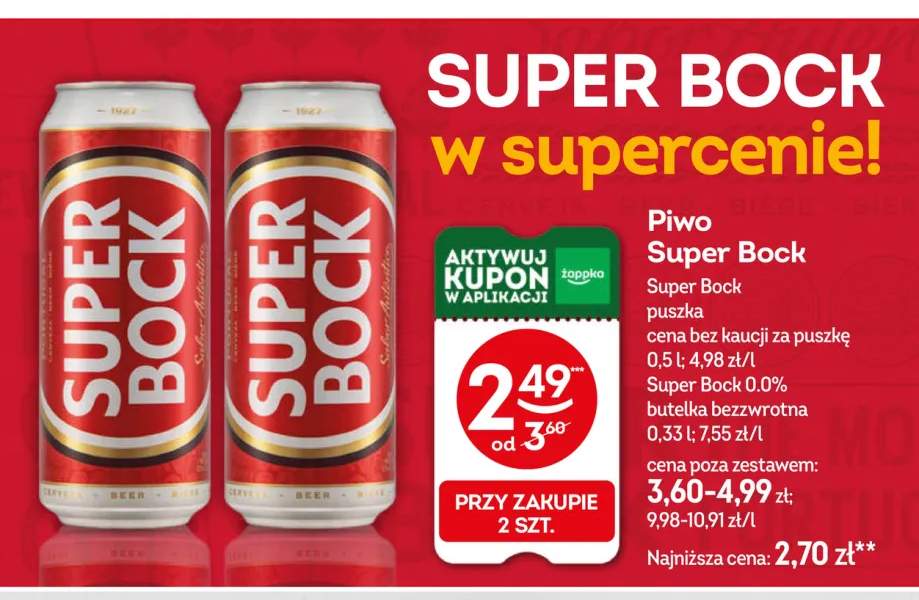 Piwo Super Bock +1 wariant