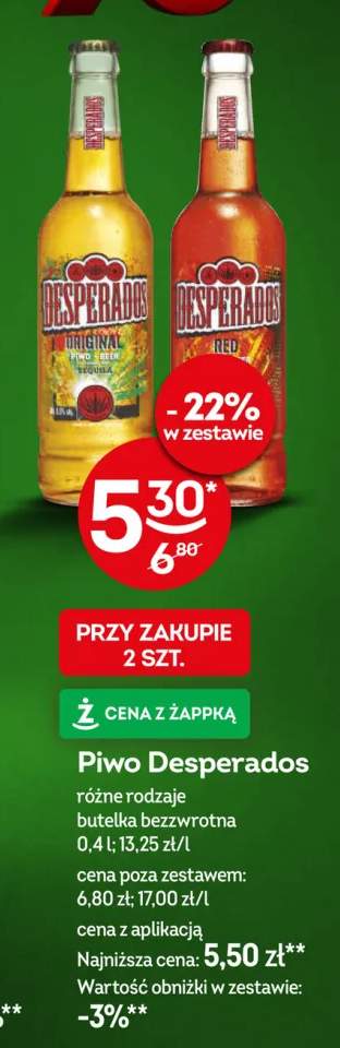 Piwo Desperados Original +1 wariant