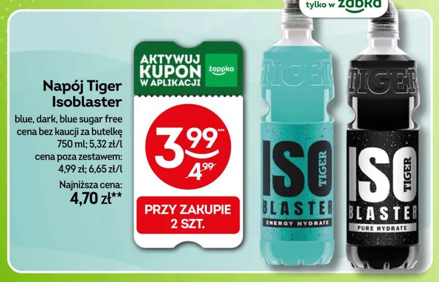 Napój Tiger Isoblaster blue +2 warianty