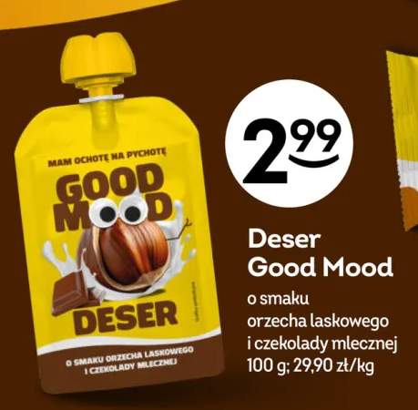 Deser Good Mood o smaku orzecha laskowego i czekolady mlecznej