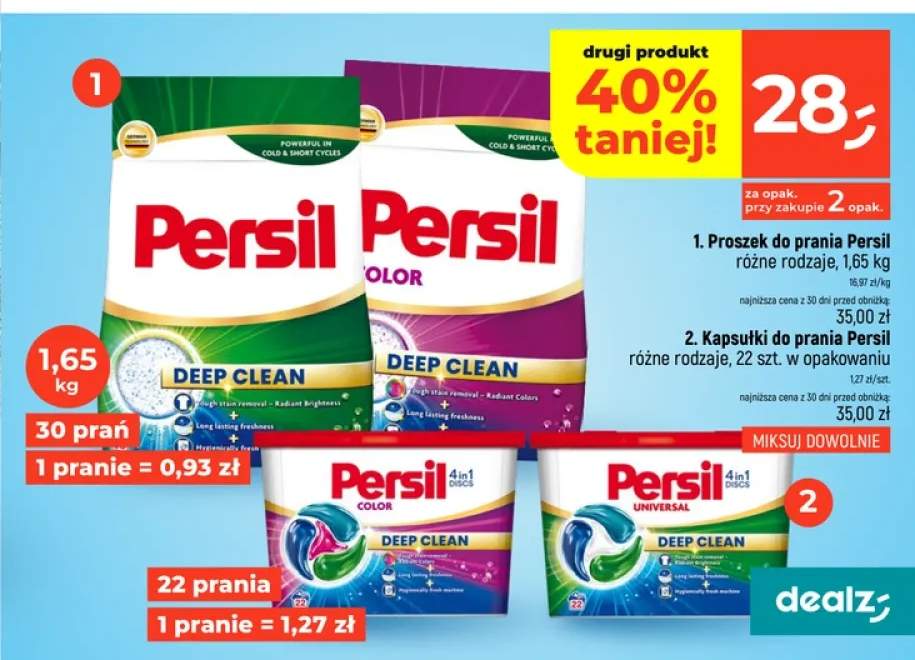 Kapsułki do prania Persil +1 wariant