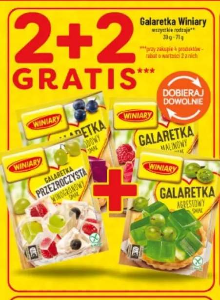 Galaretka przezroczysta winogronowy smak Winiary +3 warianty