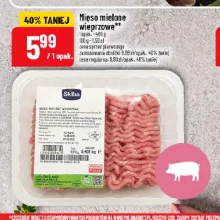 Mięso mielone wieprzowe Skiba