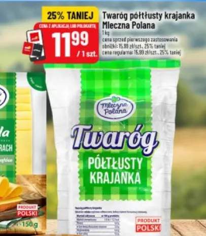 Twaróg półtłusty krajanka Mleczna Polana