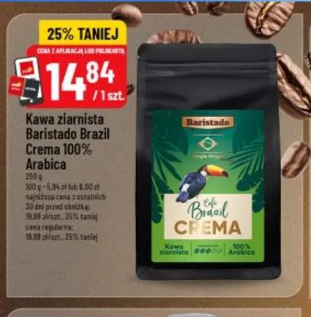 Kawa ziarnista Baristado Brazil Crema 100% Arabica