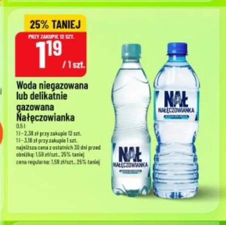 Woda niegazowana Nałęczowianka +1 wariant