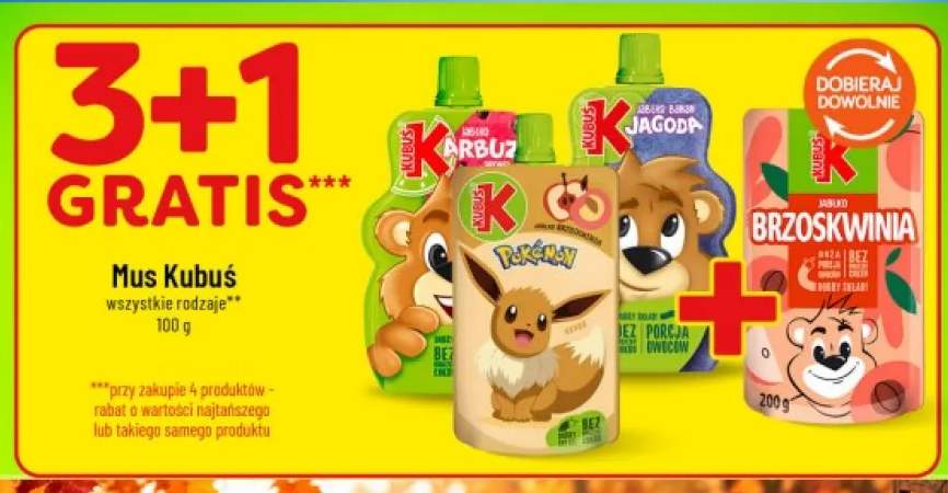 Mus Kubuś Pokémon jabłko brzoskwinia +3 warianty