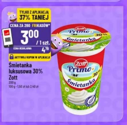 Śmietanka luksusowa Zott Primo 30%
