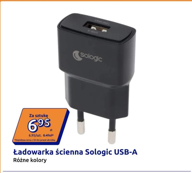 Ładowarka ścienna Sologic USB-A