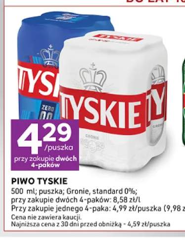 Piwo Tyskie Gronie +1 wariant