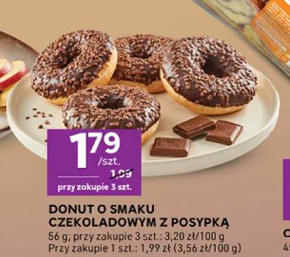Donut o smaku czekoladowym z posypką