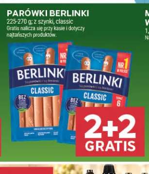 Parówki Berlinki z szynki +1 wariant