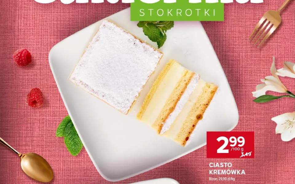 Ciasto kremówka Bizon
