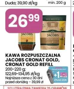 Kawa rozpuszczalna Jacobs Cronat Gold Refill +1 wariant