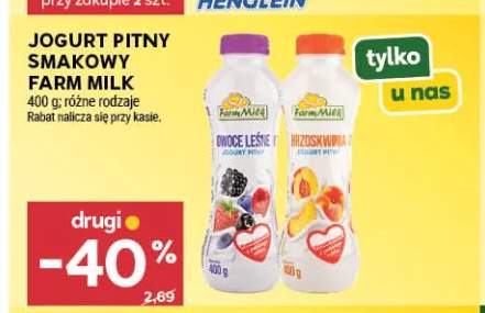 Jogurt pitny Farm Milk owoce leśne