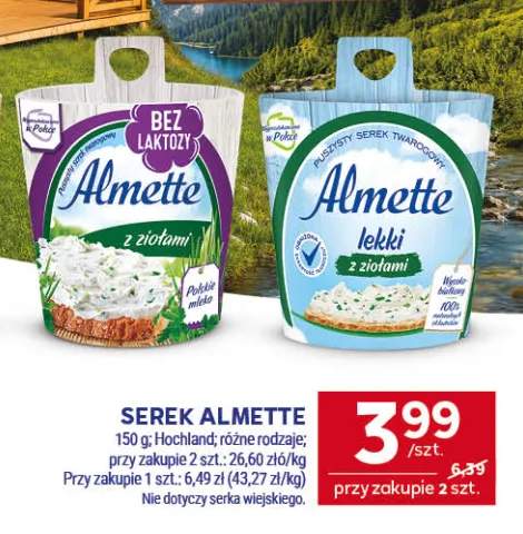 Serek Almette śmietankowy +2 warianty