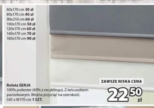 Roleta Senja 45x170 cm +7 wariantów