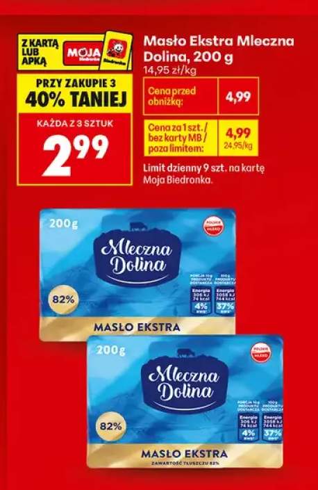 Masło Ekstra Mleczna Dolina