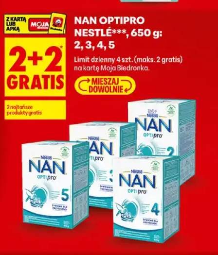 Mleko modyfikowane NAN Optipro Nestlé 2 +3 warianty