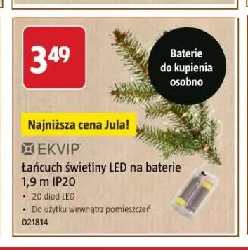 Łańcuch świetlny LED na baterie 1,9 m IP20 Ekvip