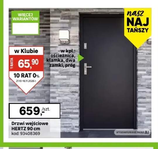 Drzwi wejściowe Hertz 90 cm