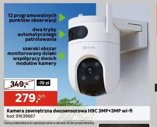Kamera zewnętrzna dwusensorowa H9C 3MP+3MP wi-fi Ezviz
