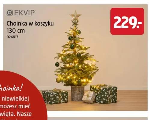 Choinka w koszyku 130 cm Ekvip